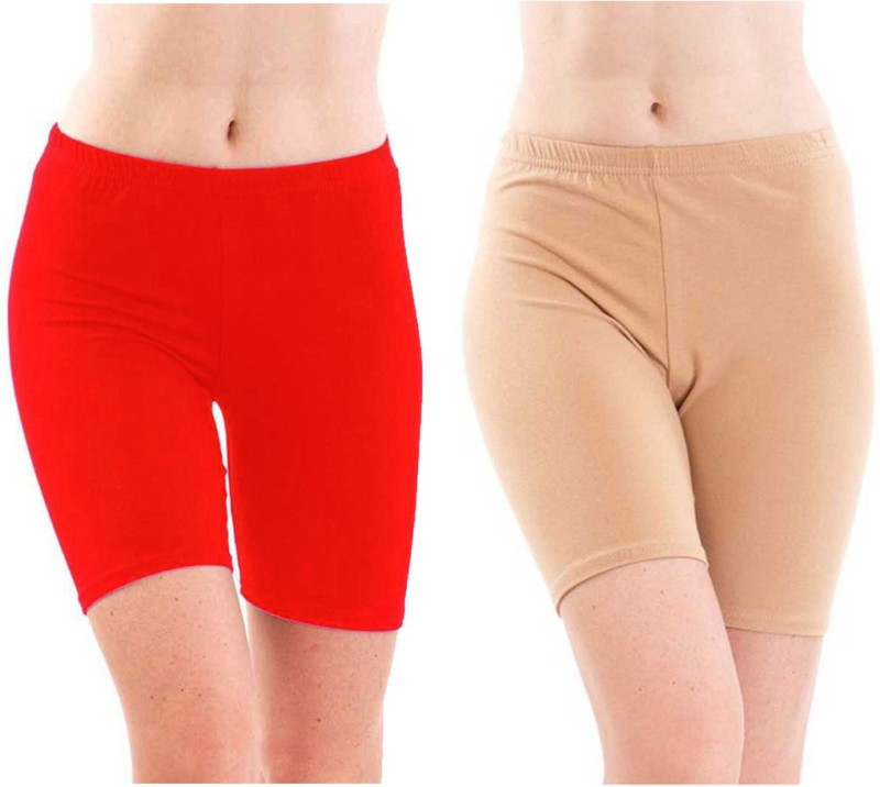 red cycling shorts