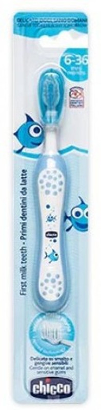 Chicco First Milk Teeth Blue 6-36M Soft Toothbrush Extra Soft Toothbrush