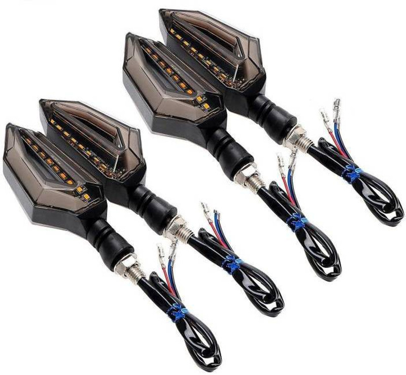 iron clutch Side LED Indicator Light for Yamaha, Mahindra, Bullet, KTM, Hero, Universal For Bike Universal For Bike(Orange, Blue)