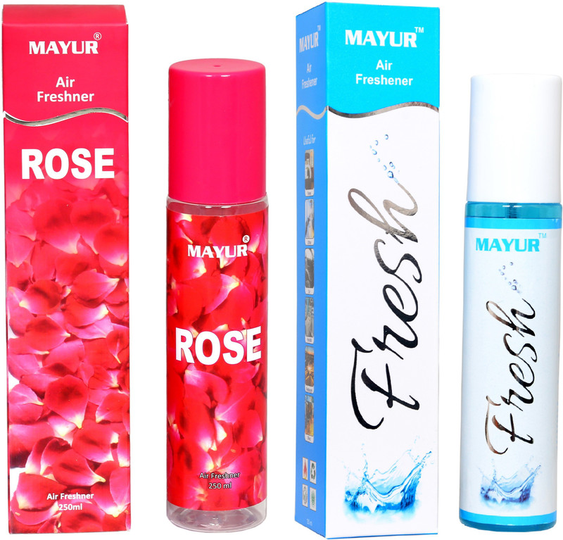 Mayur Rose And Fresh Car Freshener Spray Rose And Fresh Without Gas(2 x 250 ml)