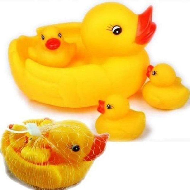 baby and kids bk12 Rubber Duckies Bath Toys, Multi Color (Set of 4) Bath Toy(Multicolor)