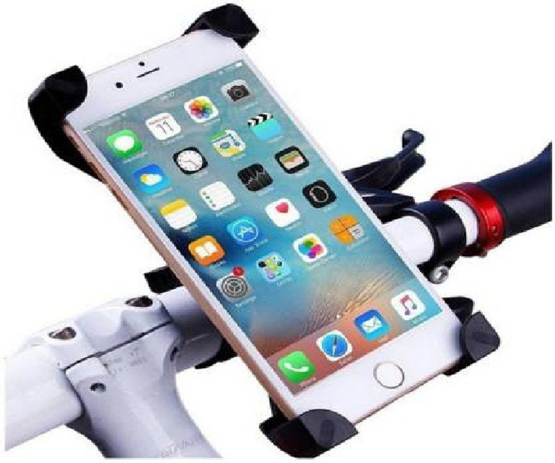 happy traders Motorcycle Bicycle Bike Mobile Phone Cradle Adjustable Handlebar Mount Bracket Holder Support Stand Bike Mobile Holder(Black)