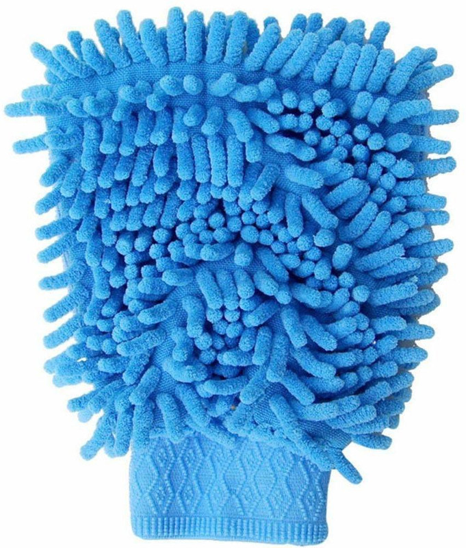 fitmall Double Sided Microfiber Super mitt Hand Glove Duster Wet and Dry Glove(Free Size)