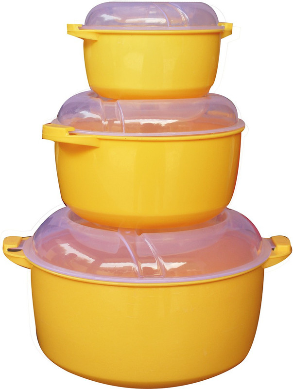batwada Plastic Containers  - 1000 ml, 580 ml, 290 ml Plastic Grocery Container, Fridge Container, Utility Box, Pickle Container & Salt Pepper Container(Pack of 3, Multicolor)