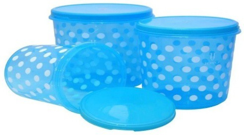 waves 00082 3 Set Printed Container 10kg, 7Kg and 5kg  - 10 L, 7 L, 5 L Plastic Utility Box(Pack of 3, Blue)