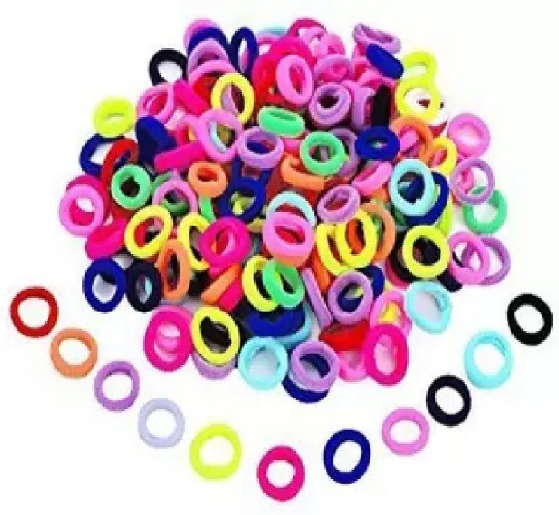 moviya 50 Pieces Colors Mini Hairbands Rubber Band, Hair Band(Multicolor)