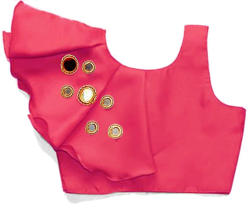 shoryam fashion Indi Girls Festive & Party Ethnic Jacket, Blouse and Pallazo Set(Pink Pack of 1)