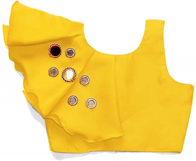 shoryam fashion Indi Girls Festive & Party Ethnic Jacket, Blouse and Pallazo Set(Yellow Pack of 1)