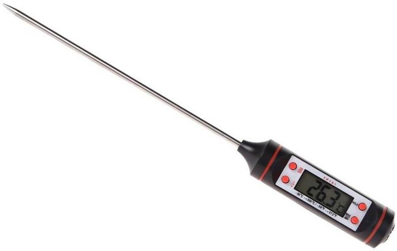 Birud Digital LCD Display Digital LCD Cooking Food Meat Thermometer Stainless Steel Probe with Probe Kitchen BQB Senso Temperature Thermometer with Fork Kitchen Thermometer