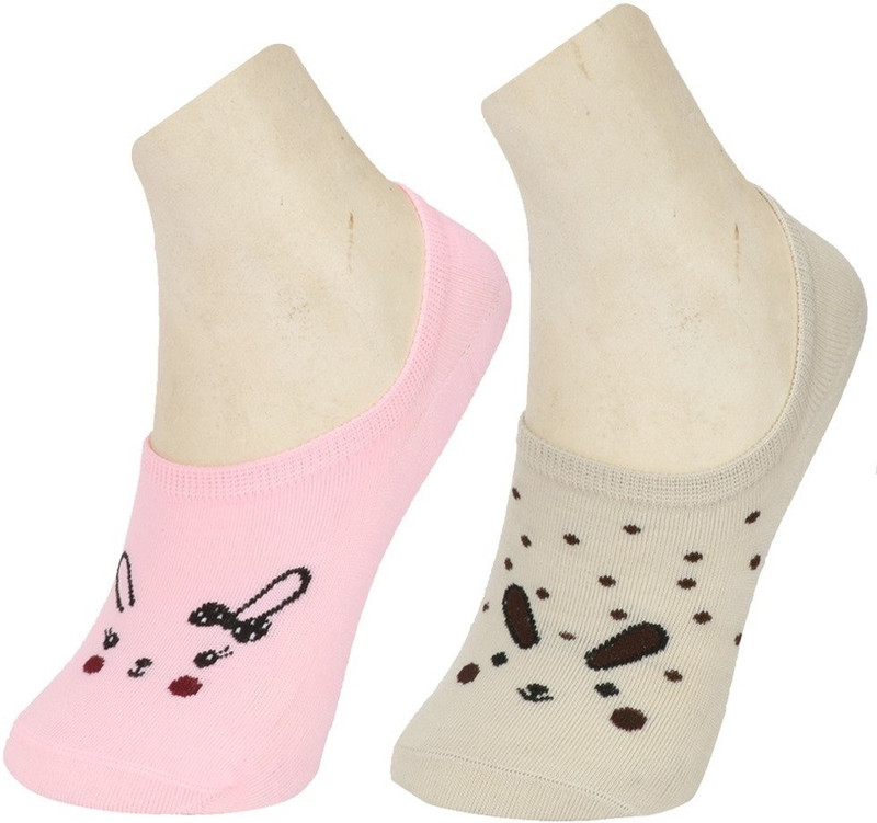 fabdon Girls Printed Low Cut(Pack of 2)