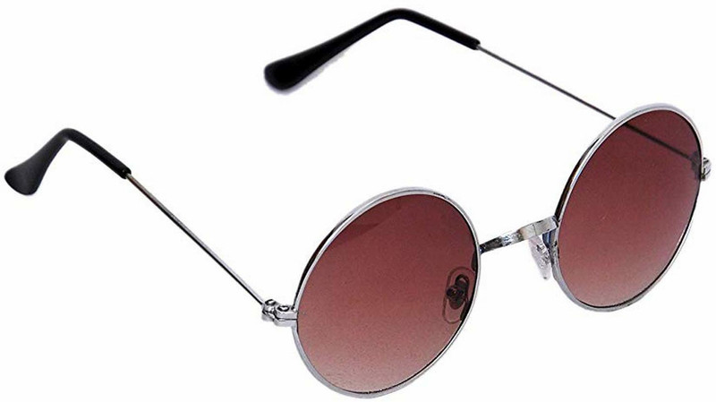 jazz style Round, Wrap-around, Oval Sunglasses(Brown)