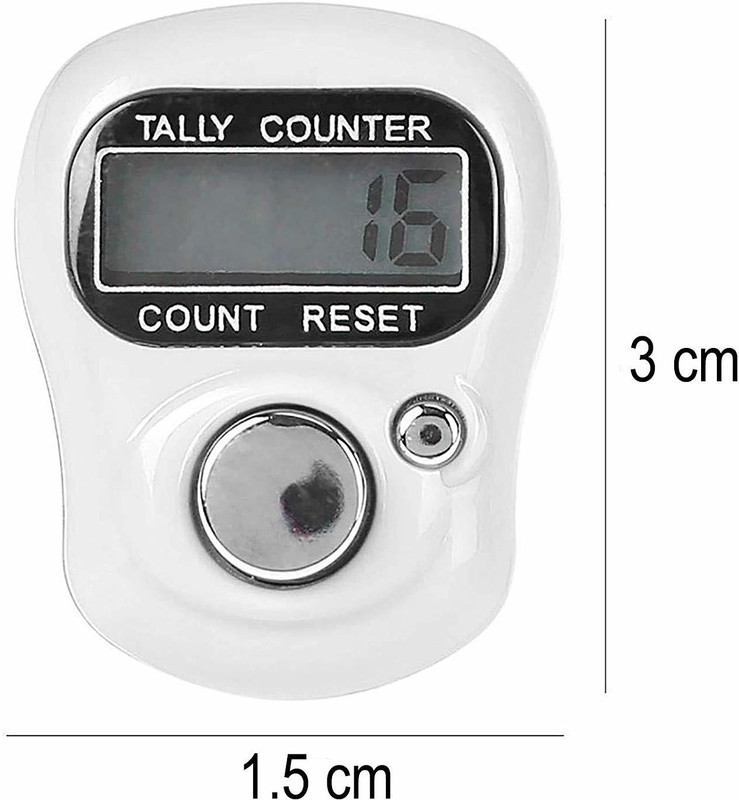 fitmall Mini Stitch Marker Row Finger Counter LCD Electronic Digital Digital Tally Counter(White Pack of 9999)