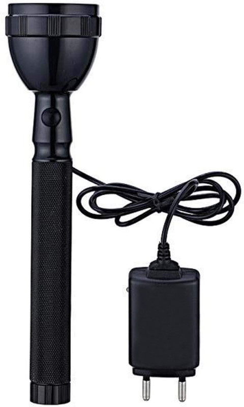 jy SUPER RECHARGEABLE HIGH POWER LED TORCH Torch(Black, 20.7 cm, Rechargeable)