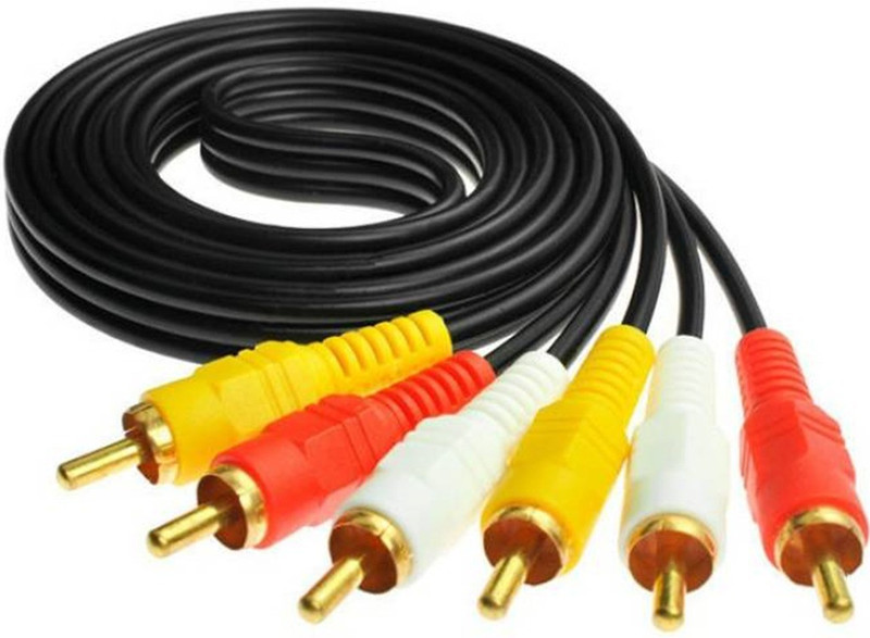 techford  TV-out Cable Composite Audio Video AV Stereo RCA Amplifier Projector Cable(Multicolor, For TV, 1.5 m)