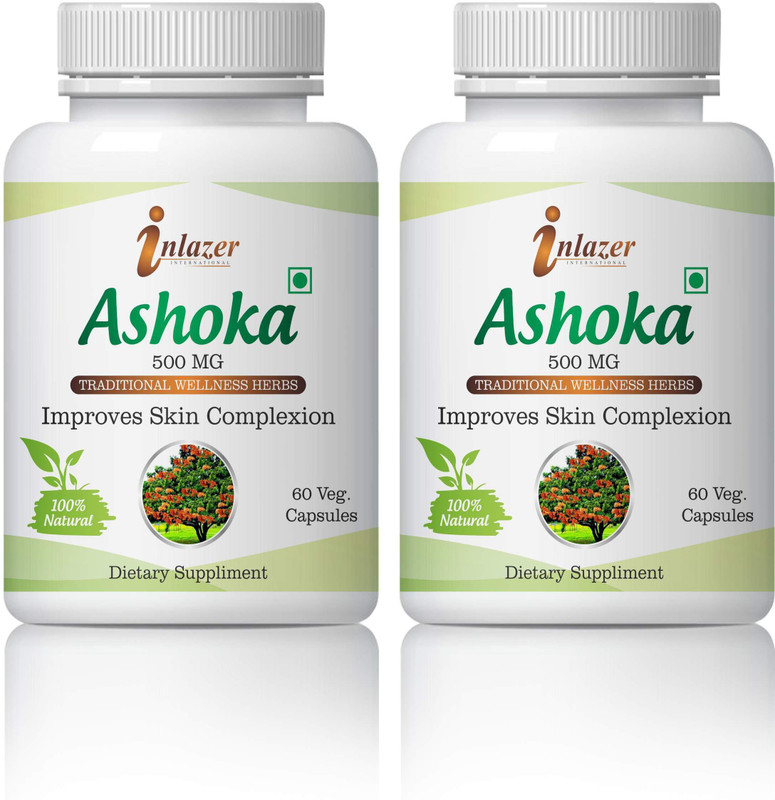 Inlazer Ashoka Helps female cordial 100 Natural 120 Capsule 500mg(120