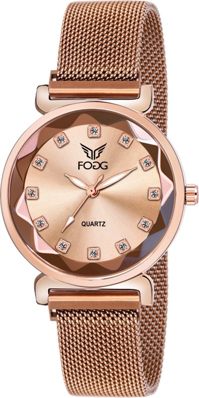 Fogg 4069-BR ION Platted Magnetic Buckle Analog Watch - For Girls