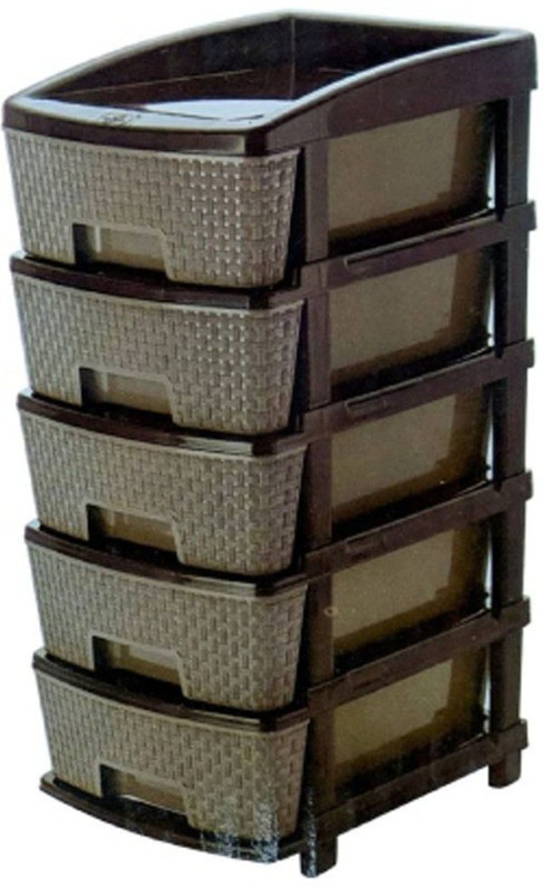 nakoda Plastic Free Standing Chest of Drawers(Finish Color - Grey)