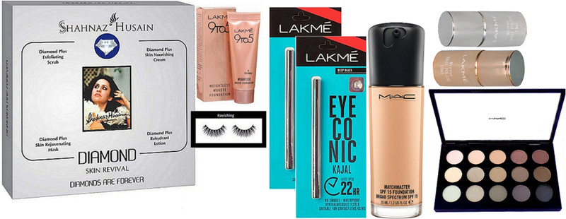 ravishing eyelashes, eyeconic kajal weightless mousse foundation shade eye(9 Items in the set)