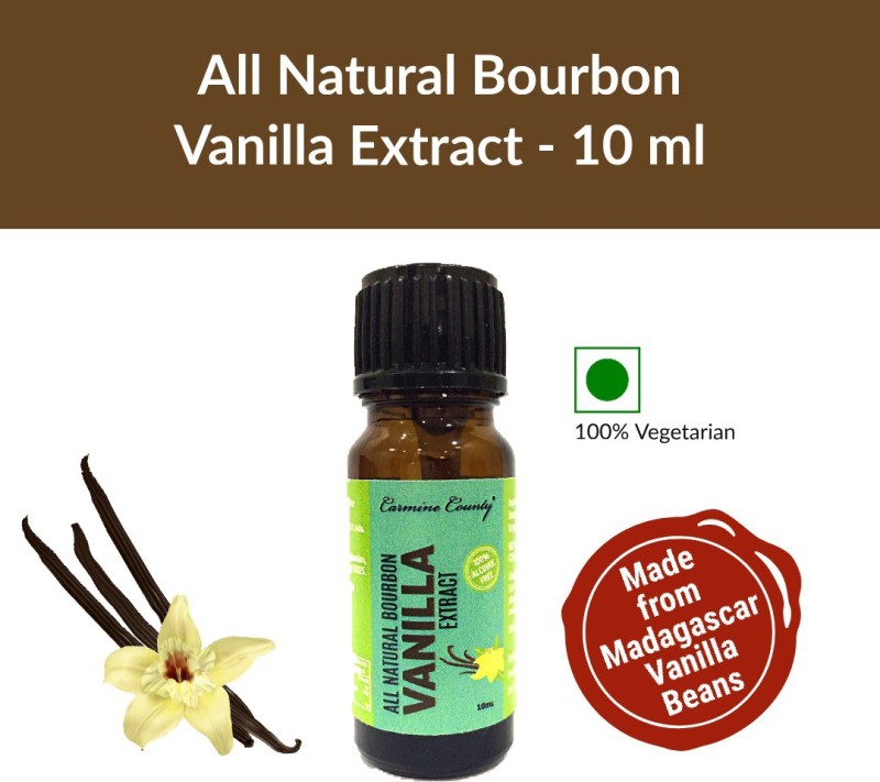 Carmine County All Natural Bourbon Vanilla Extract Vanilla Liquid Food Essence(10 ml)