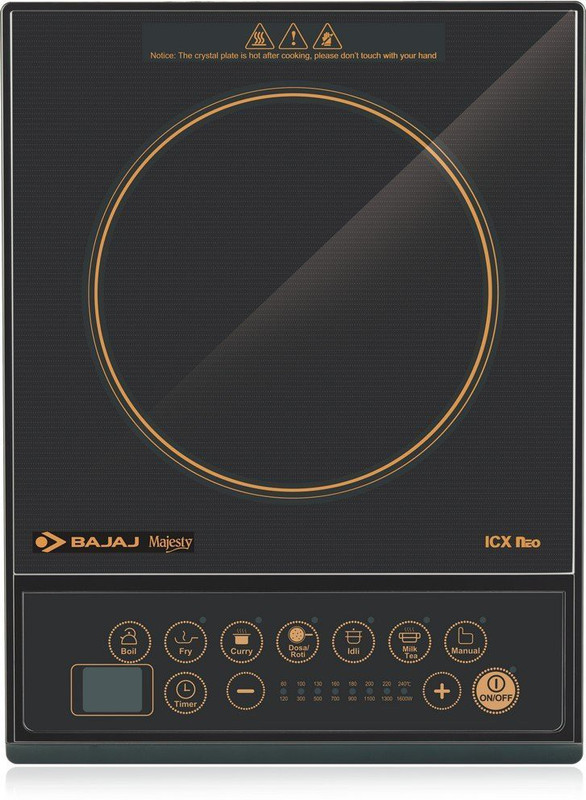 Bajaj o Induction Cooktop(Black, Push Button)