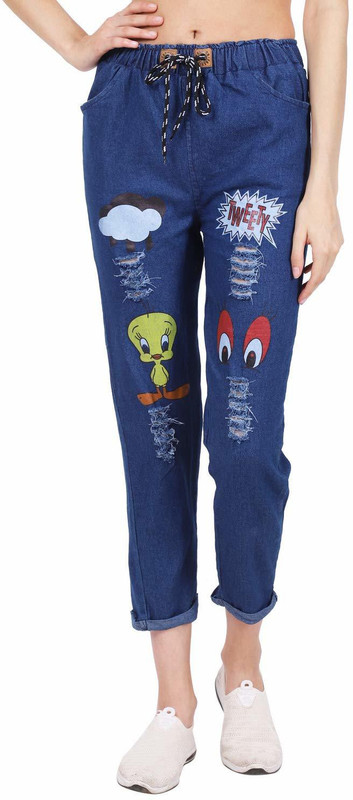 kw fashion Jogger Fit Women Dark Blue Jeans
