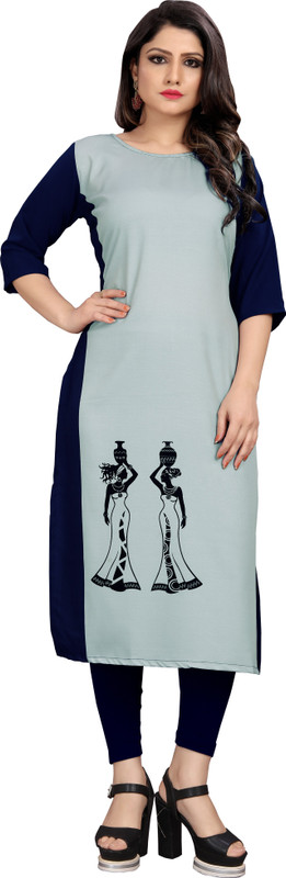 shivshakti creation Festive & Party Printed Women Kurti(Multicolor)