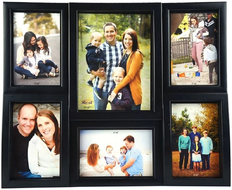 revel Wood Photo Frame(Black, 6 Photos)