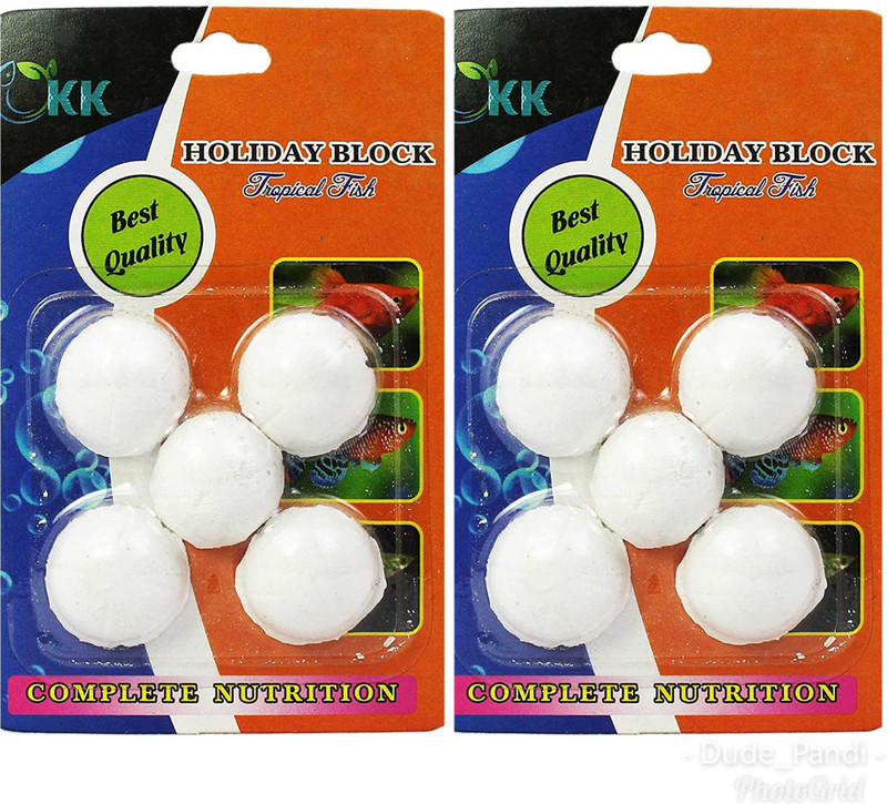KK Holiday Fish Food Coins Chicken, Shrimp, Barbecue, Pork, Prawn, Turkey, Egg, Nuts, Filet Mignon, Sea Food, Salmon, Strawberry, Fruit, Milk, Lamb, Duck 0.1 kg (2x0.05 kg) Dry New Born, Young, Adult Fish Food
