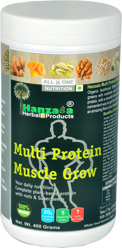 hanzala herbal products Multiprotein Express Muscle Super seeds & Plant-Based Protein(400 g, Dry Fruits & Plant)