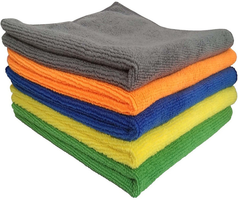 shinecare Microfiber Vehicle Washing  Towel(Pack Of 5)