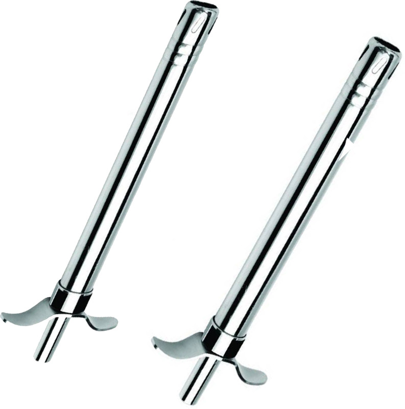 REGOLITH ENTERPRISES Stainless Steel 1 Ft Long Gas Lighter Steel Gas Lighter(Silver, Pack of 2)