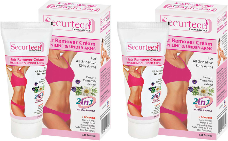 securteen hair remover cream pack of 2 Cream(120 g, Set of 2)