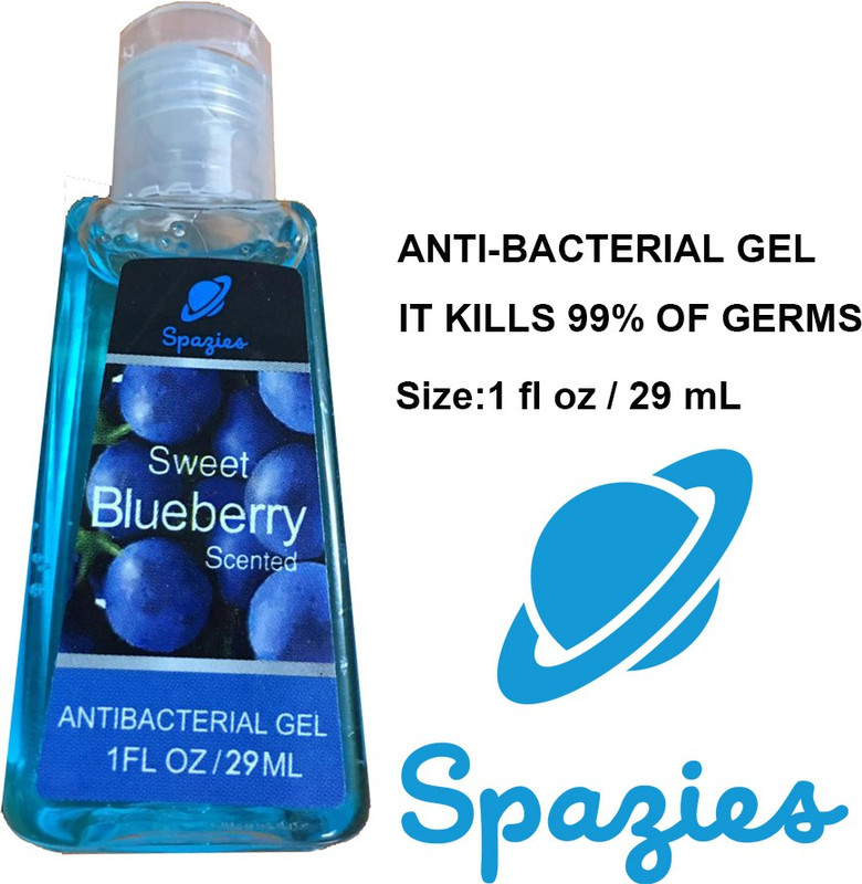 spazies Original Midnight BLUEBERRY Pocket Deep Cleansing Anti-Bacterial Hand Gel Bottle(29 ml)