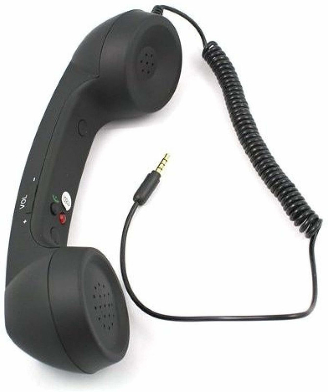 nory COCO PHONE 3.5 mm Retro Handset Receiver Radiation-Free Phone Wired Headset with Mic(Black, On the Ear)