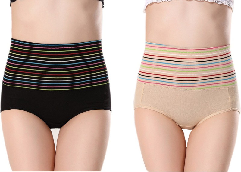 PLUMBURY Women Hipster Multicolor Panty(Pack of 2)