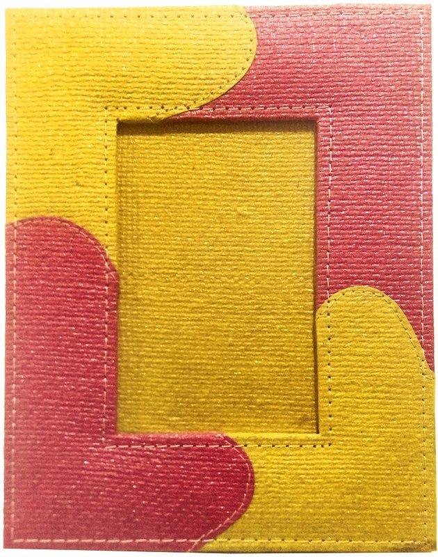 Macro Yellow maroon handmade photo frame 6.5 inch RAW(128 MB, Yellow, Maroon)