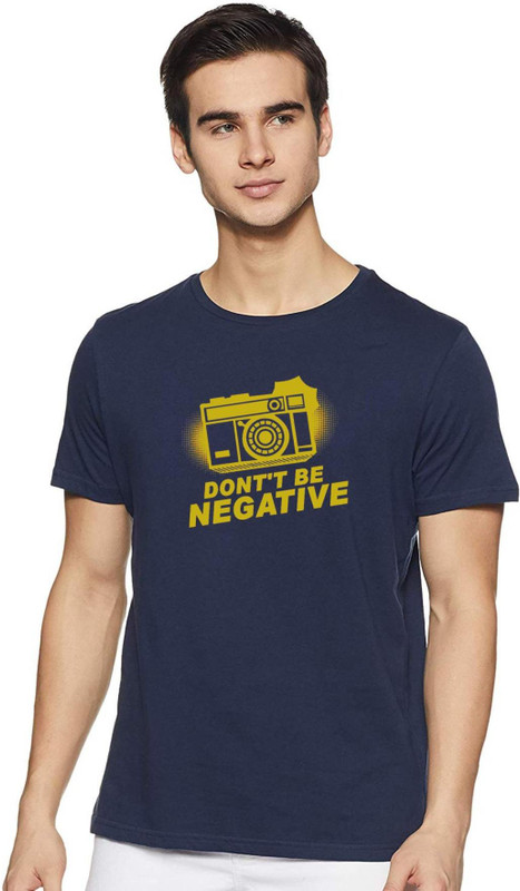 fabino Graphic Print Men & Women Round Neck Dark Blue T-Shirt