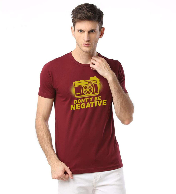 fabino Graphic Print Men & Women Round Neck Maroon T-Shirt