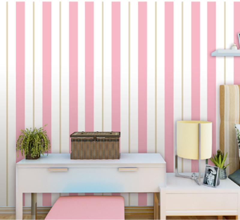 akadeco 330 cm x 45 cm Classics Paper, Vinyl Wallpaper(Pink, White)