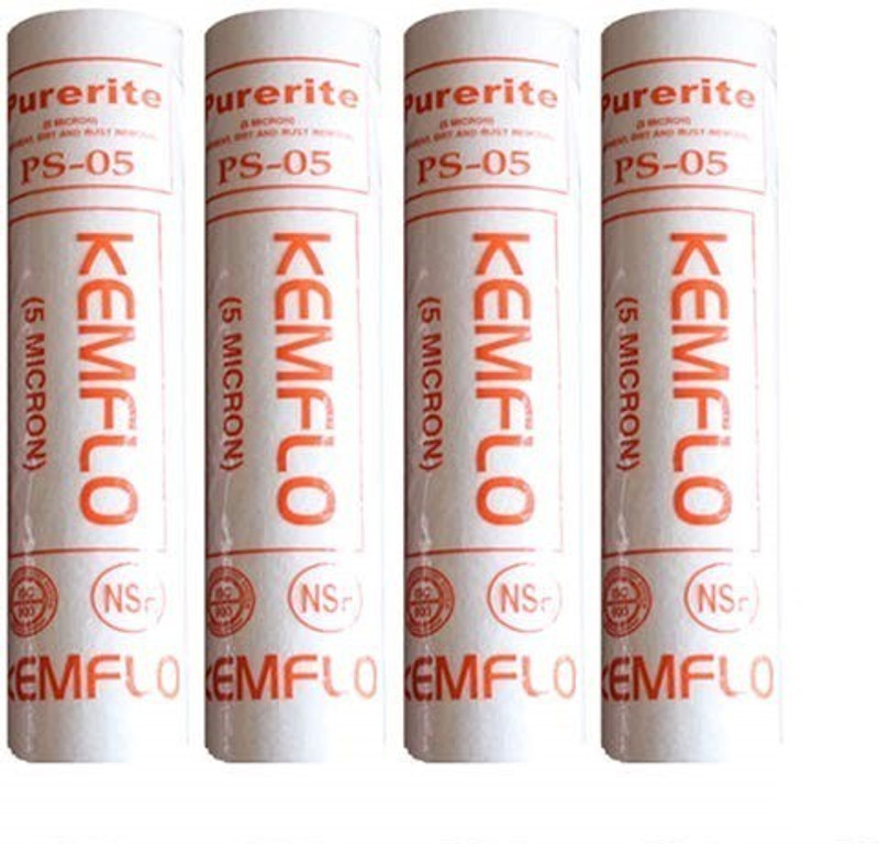 purerite PS-05 10" PP Spun Filter pack of 4 Solid Filter Cartridge(.01, Pack of 4)
