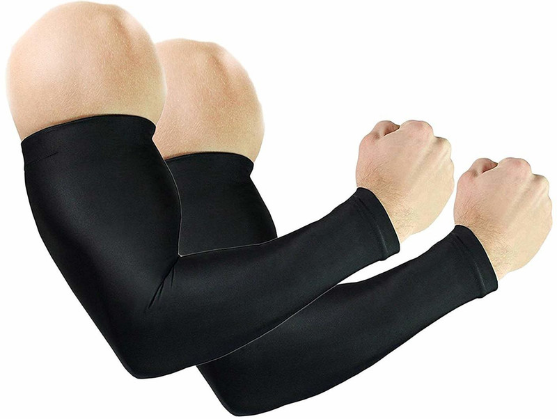 r4s4vk Nylon Arm Sleeve For Men & Women(Free, Black)
