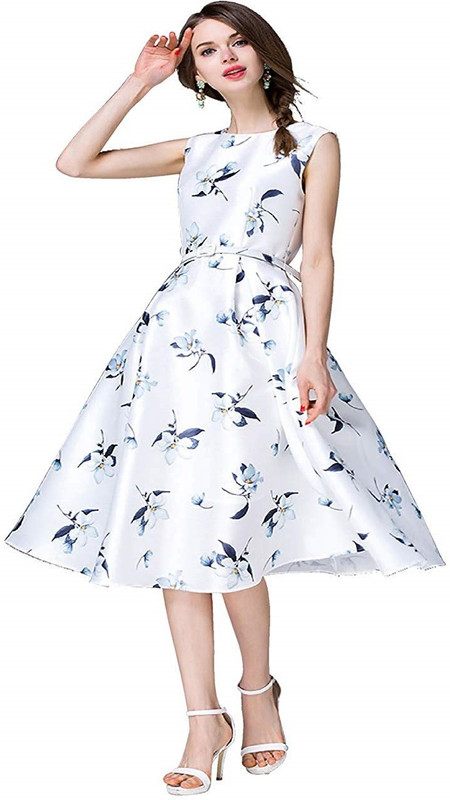 patel enterprise Women Fit and Flare White Dress