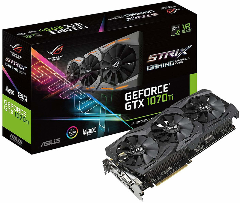 Asus NVIDIA Rog Strix Geforce Gtx 1070 Ti Advanced Edition 8GB Gddr5 With Aura Sync RGB For Best Vr & 4K Gaming 8 GB GDDR5 Graphics Card