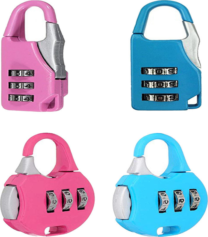 shivnath enterprises SAFETY LOCK Padlock(Blue, Pink)