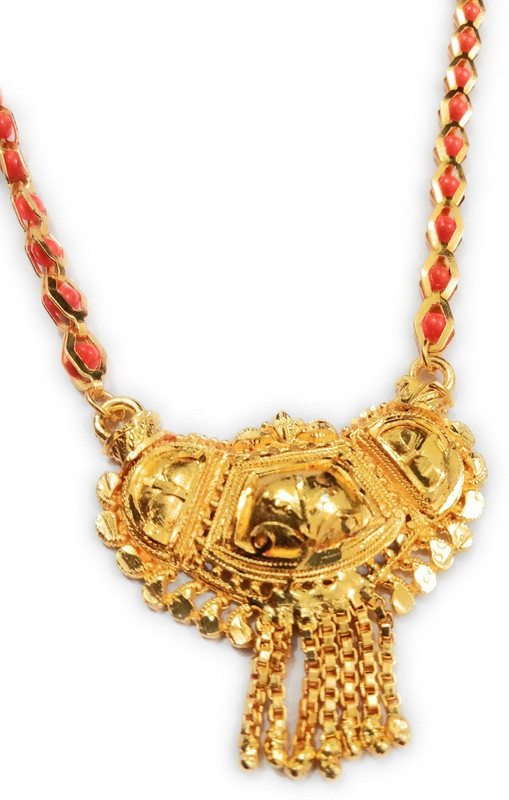 shankhraj mall RED AND GOLD0 Metal Mangalsutra