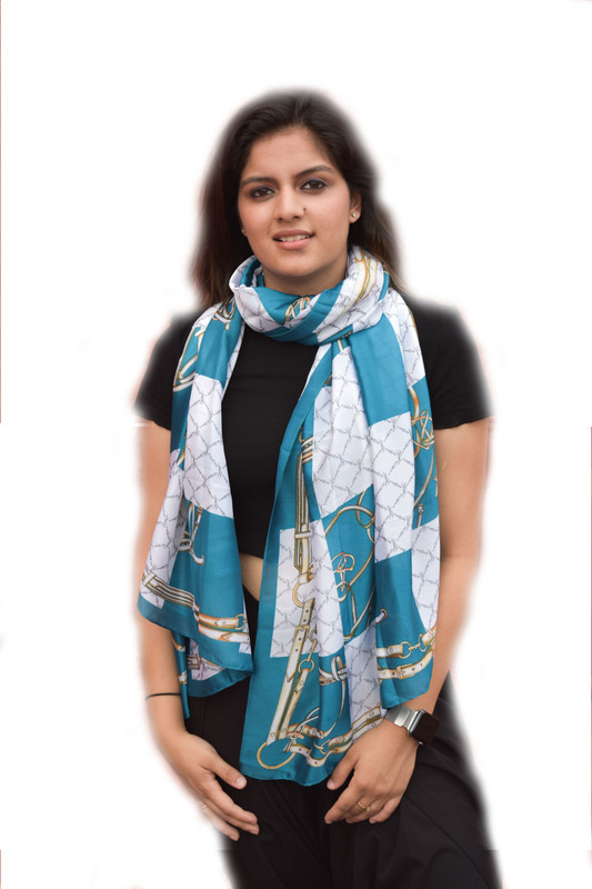 organic fab Printed Satin Blend Women Scarf