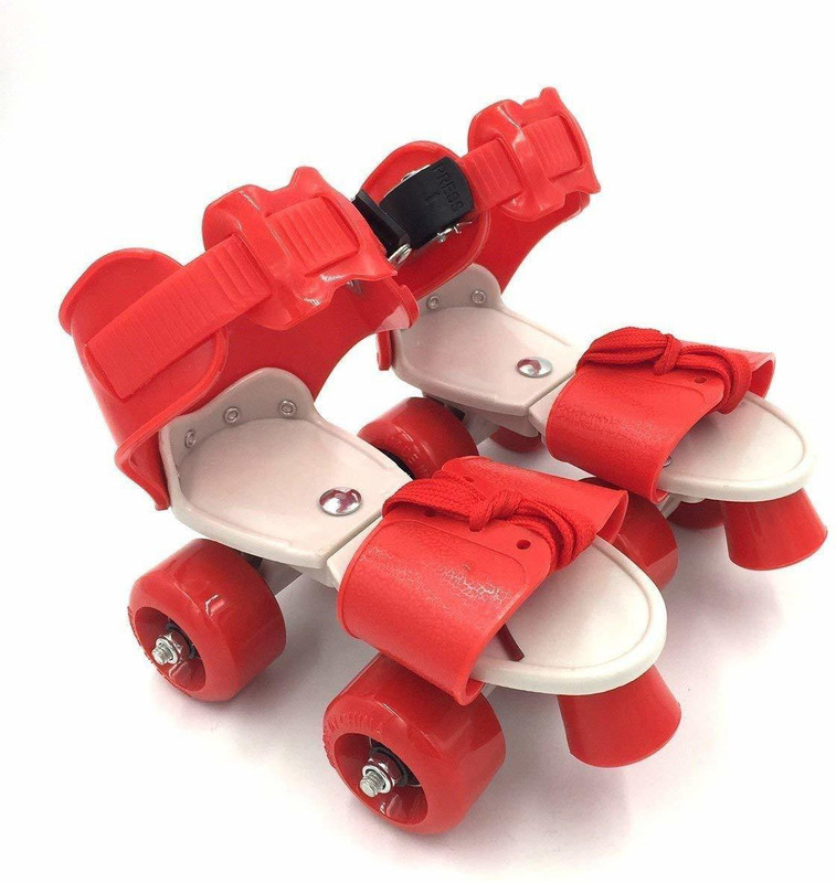 Anvi Pro Lite Roller Skates Shoes Quad Roller Kids Size  3 UK - 6 UK(Adjustable, Beginner, Intermediate, Recreational, Training, Pink)