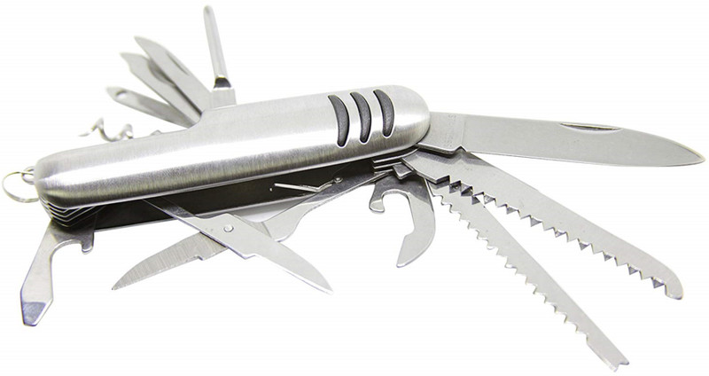 dannyboyzs Swiss Army Climber Pocket Knife Multitool 14 Functions Bundle 14 Function Multi Utility Swiss Knife(Silver)