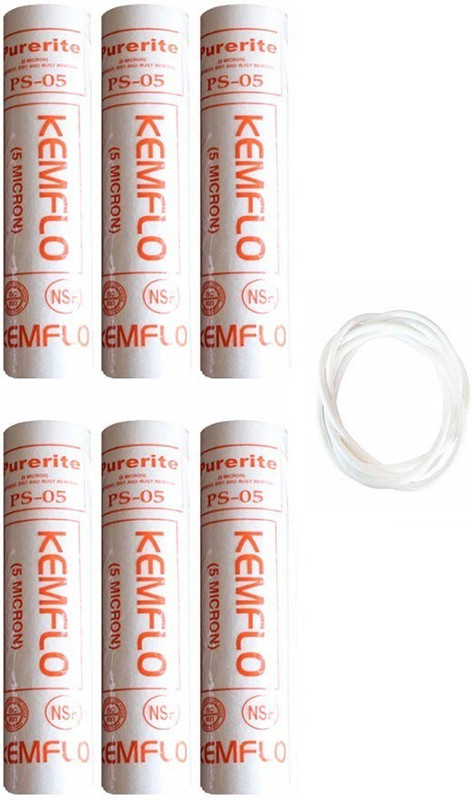 purerite PS-05 10" PP Spun Filter pack of 6 Solid Filter Cartridge(.01, Pack of 7)