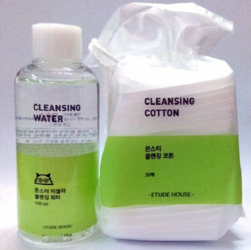 Etude House MONSTER CLEANSING TRAVEL KIT - 1PACK (100ML+COTTON PAD 30EA)(2 Items in the set)